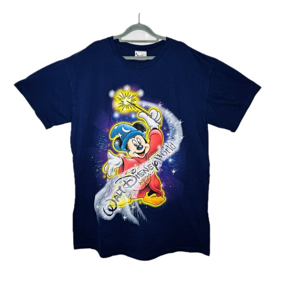 Walt Disney World Sleepwear Night Gown Womens Plus 2X Blue Fantasia Wizard Sorce - Picture 1 of 7